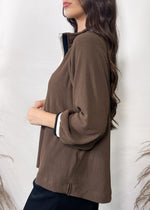 Toasty Chestnut Quarter Zip Top | Brown