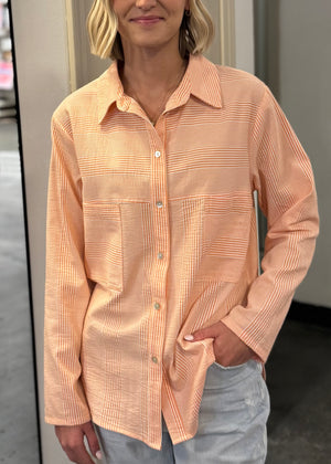 Sun Kissed Shacket | Tangerine Orange