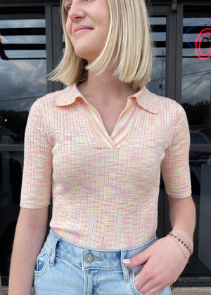 Lucca Fitted Top | Pink