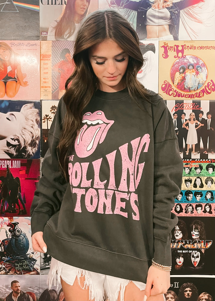 
            
                Load image into Gallery viewer, Livy Lu Rolling Stones Dazed Sweatshirt | Black
            
        