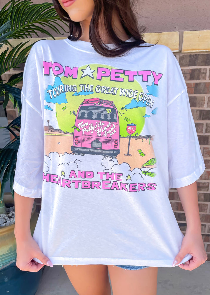 Recycled Karma Tom Petty And The Heartbreakers Tour One Size Tee | White