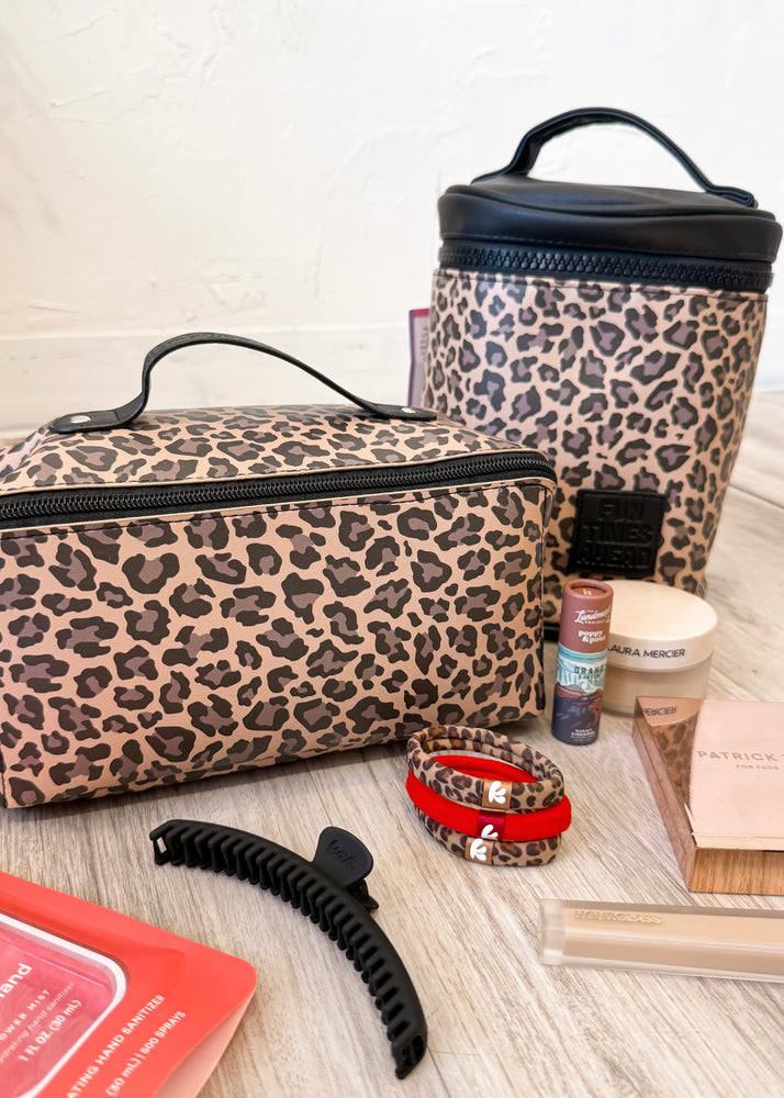Jadelynn Brooke Hold All Make Up Bag | Cheetah
