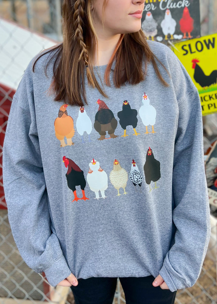 
            
                Load image into Gallery viewer, Chicken Lover Sweatshirt | Charcoal
            
        