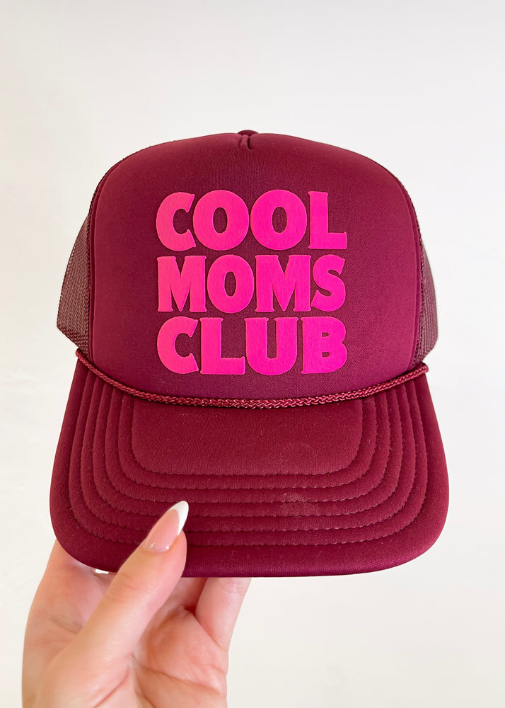 Jadelynn Brooke Cool Moms Club Trucker Hat | Maroon