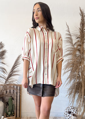 Carmel Creme Brûlée Stripe Button Down