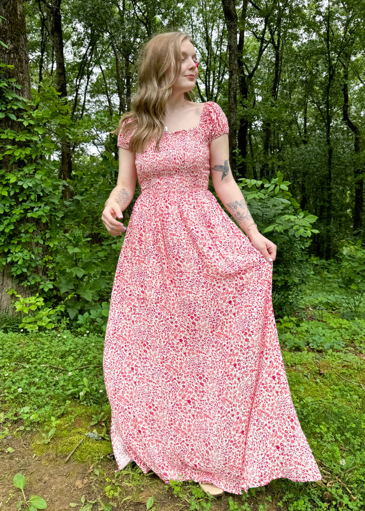 Field Of Poppies Maxi Dress | Red