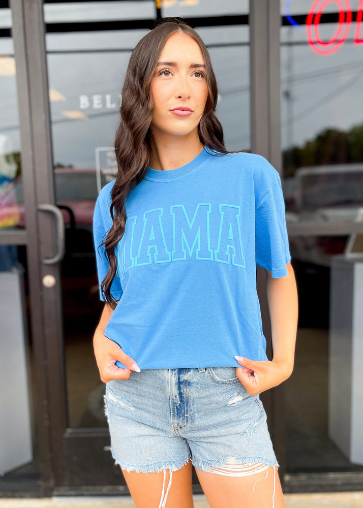 Mama Puff Graphic Tee | Cobalt Blue