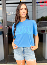 Mama Puff Graphic Tee | Cobalt Blue