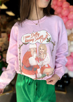 Livy Lu Dolly Kissing Santa Sweatshirt | Pink