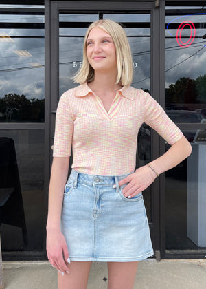 Lucca Fitted Top | Pink