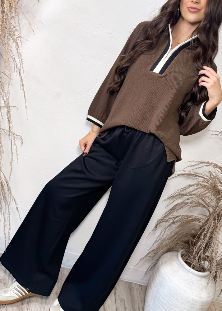 Toasty Chestnut Quarter Zip Top | Brown
