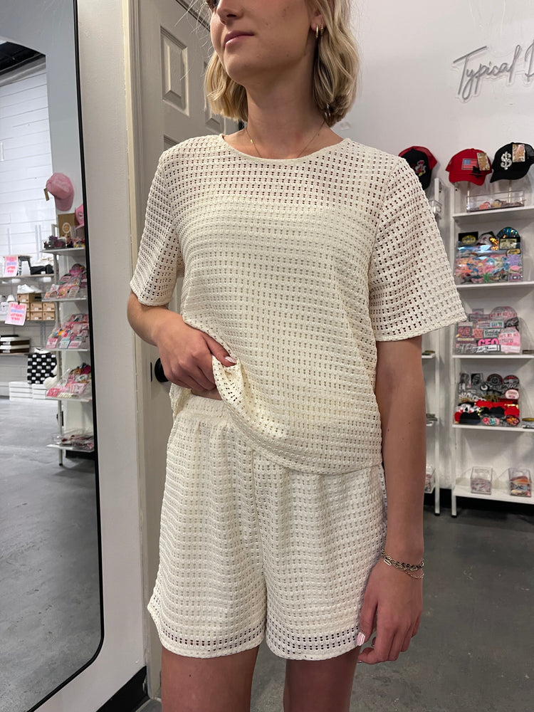 Meet Me In Santorini Vanila Honeycomb Set | Cream