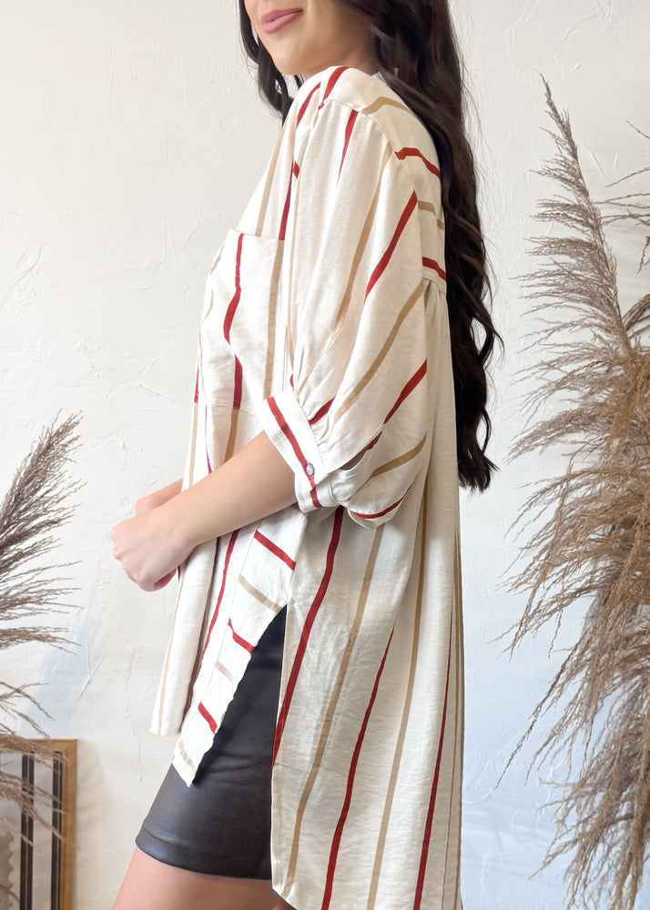Carmel Creme Brûlée Stripe Button Down