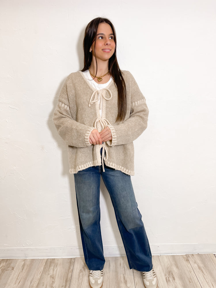 Three Wishes Cardigan | Taupe