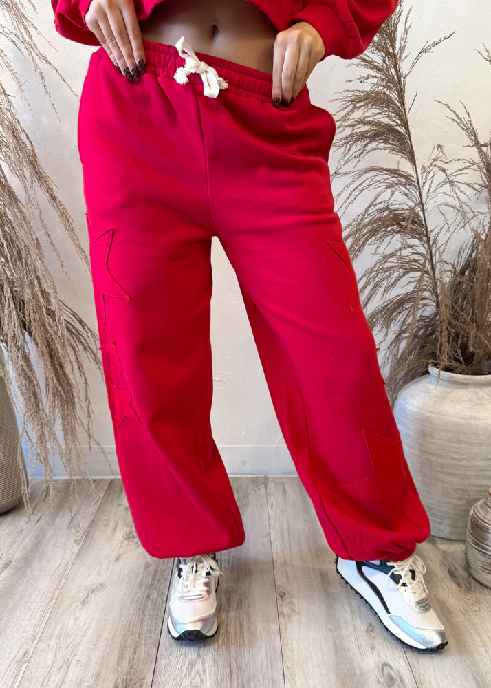 Vintage Havana Starstruck Fleece Jogger | Scarlet