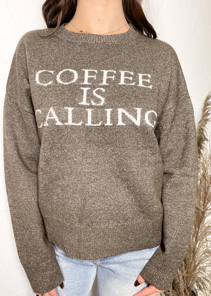Coffee Is Calling Crew Neck Sweater | Coco