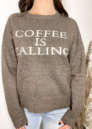 Coffee Is Calling Crew Neck Sweater | Coco