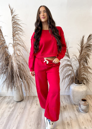 Vintage Havana Starstruck Fleece Jogger | Scarlet
