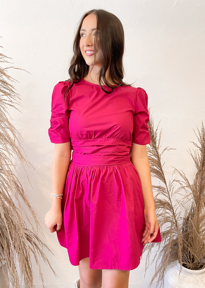 Sincerely Ours Brisbane Mini Dress | Berry