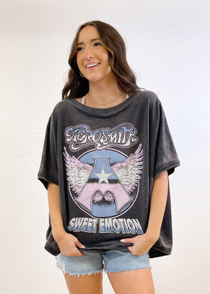 Recycled Karma Aerosmith Sweet Emotion Sweatshirt | Black