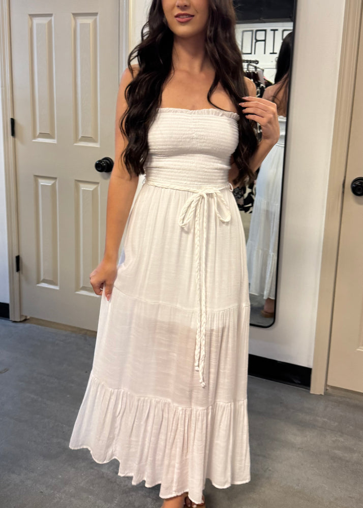 Caviar Dreams Strapless Maxi Dress | White