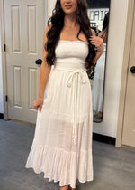 Caviar Dreams Strapless Maxi Dress | White