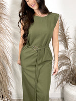Olive Affair Dress with Belt | Olive