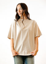 Let It Out Oversized Basic Tee | Almond Milk