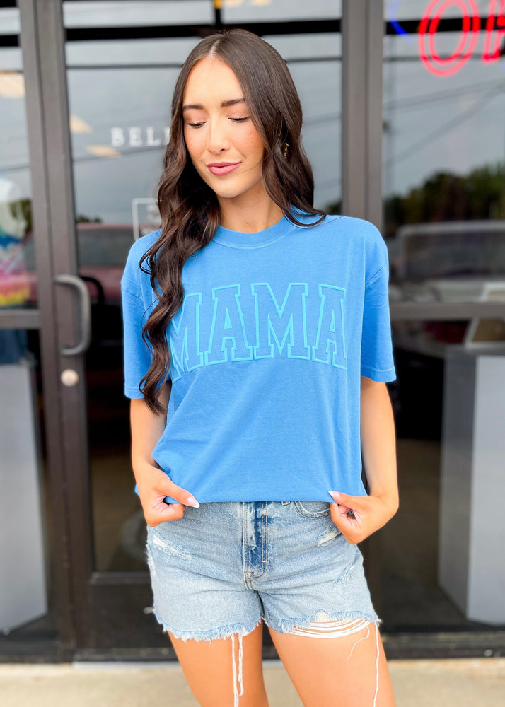 Mama Puff Graphic Tee | Cobalt Blue