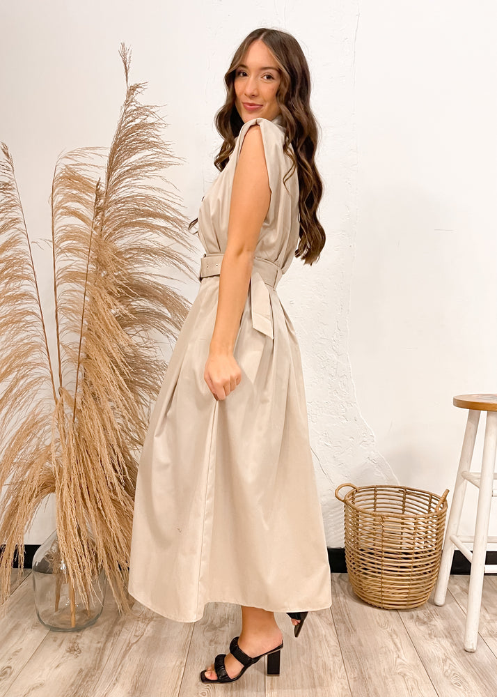 Get To Business Maxi Dress | Natural