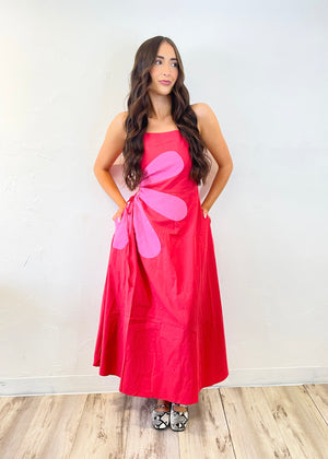 Strut and Bolt Stevie Midi Dress | Red/Pink