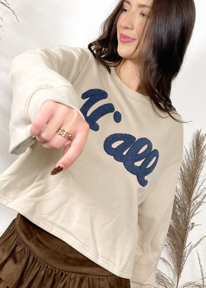 The Y’all Flocked Sweatshirt | Taupe