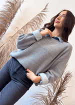 Vintage Havana Collared Cutie Sweater | Heather Grey