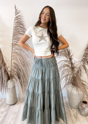 Wanderer Boho Maxi Skirt | Dill