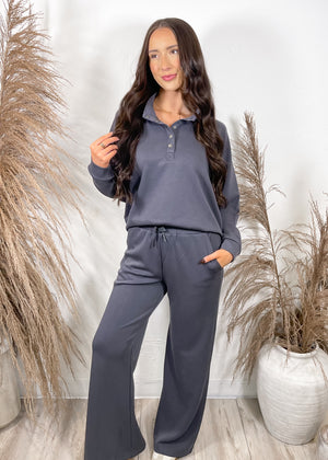 Vintage Havana Luxe Cloud Wide Leg Pant | Graphite