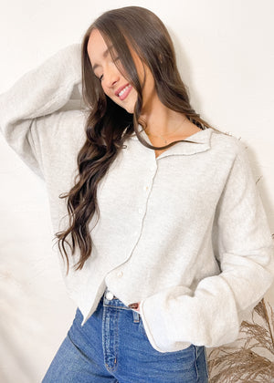 Bella Cutie Cardigan | Light Grey