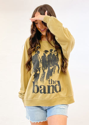 Recycled Karma The Band Vintage Washed Sweatshirt | Mustard