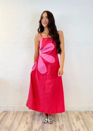 Strut and Bolt Stevie Midi Dress | Red/Pink