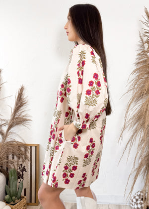 Cider Dahlia Floral Dress