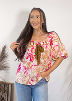 Endless Compliments Floral Bow Blouse