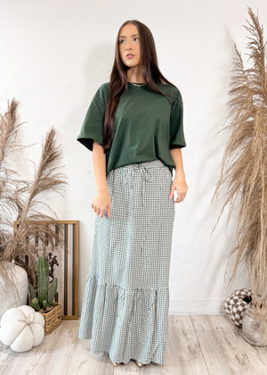 The Elorea Gingham Skirt | Forest