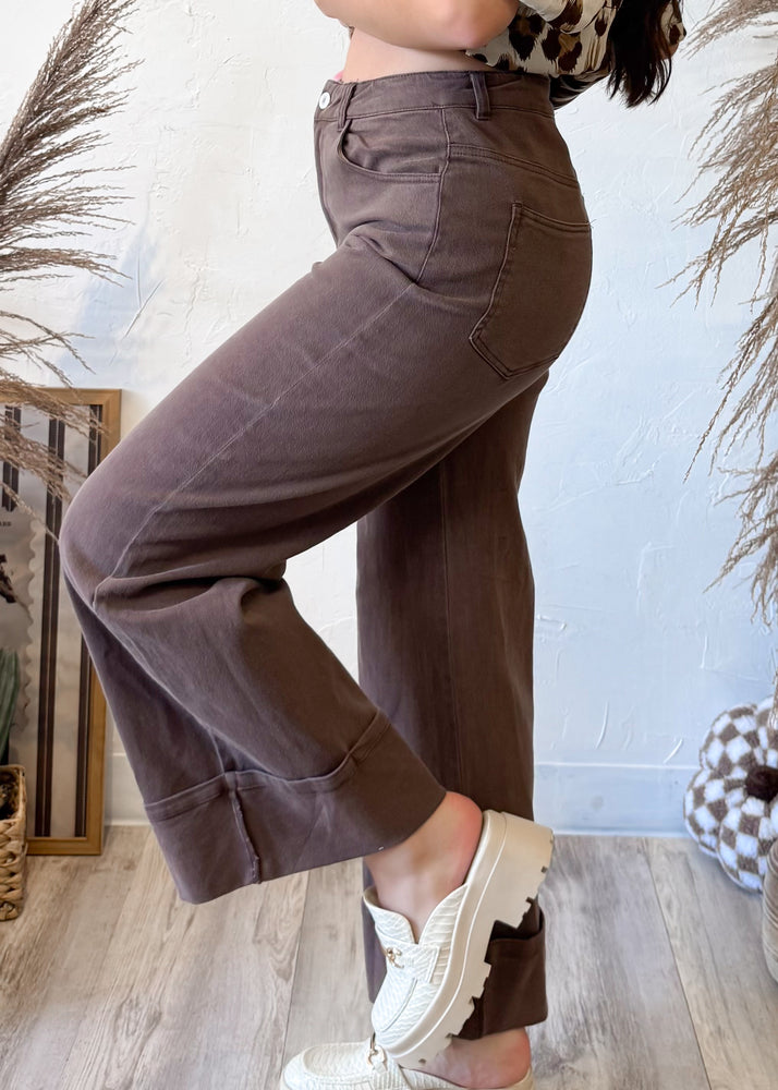 Morning Mocha Cuffed Jean | Brown