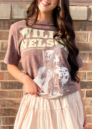 Daydreamer Willie Nelson Red Headed Stranger Weekend Tee | Brown Stone Acid