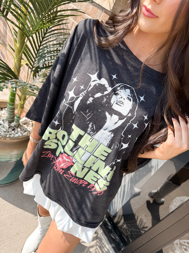 Recycled Karma The Rolling Stones Live From Europe 1976 Tee | Black