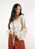 Sweet On You Linen Blouse | Cream