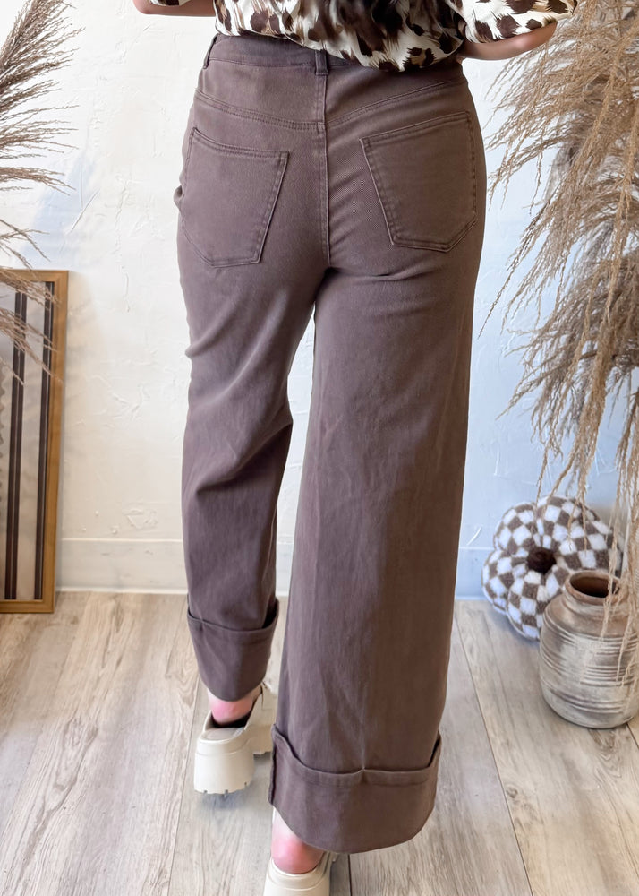 Morning Mocha Cuffed Jean | Brown