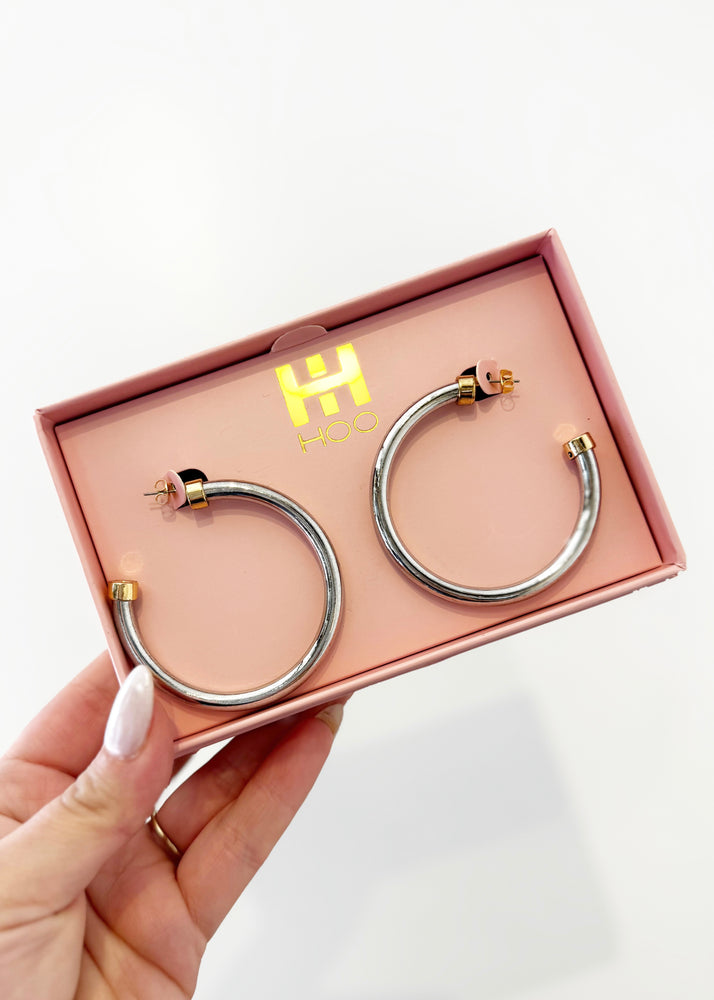Hoo hoops Earrings | Large | Silver/Gold