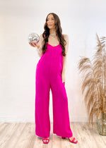 Looking For You Spaghetti Strap Jumpsuit | Hot Pink