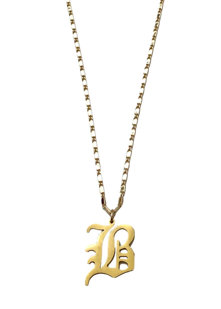 
            
                Load image into Gallery viewer, Farrah B Initial Necklace | Mi Vida Gothic
            
        