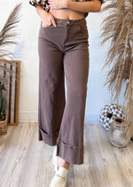 Morning Mocha Cuffed Jean | Brown